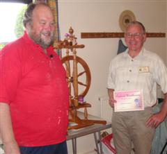 The monthly Highly commended Keith Leonard received his certificate from Guy Ravine